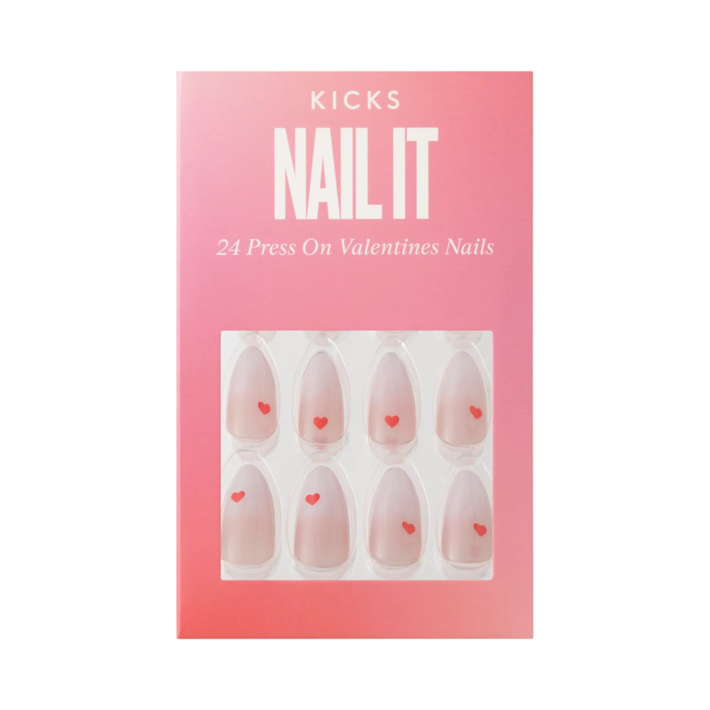 Press On Nails Valentines Hearts