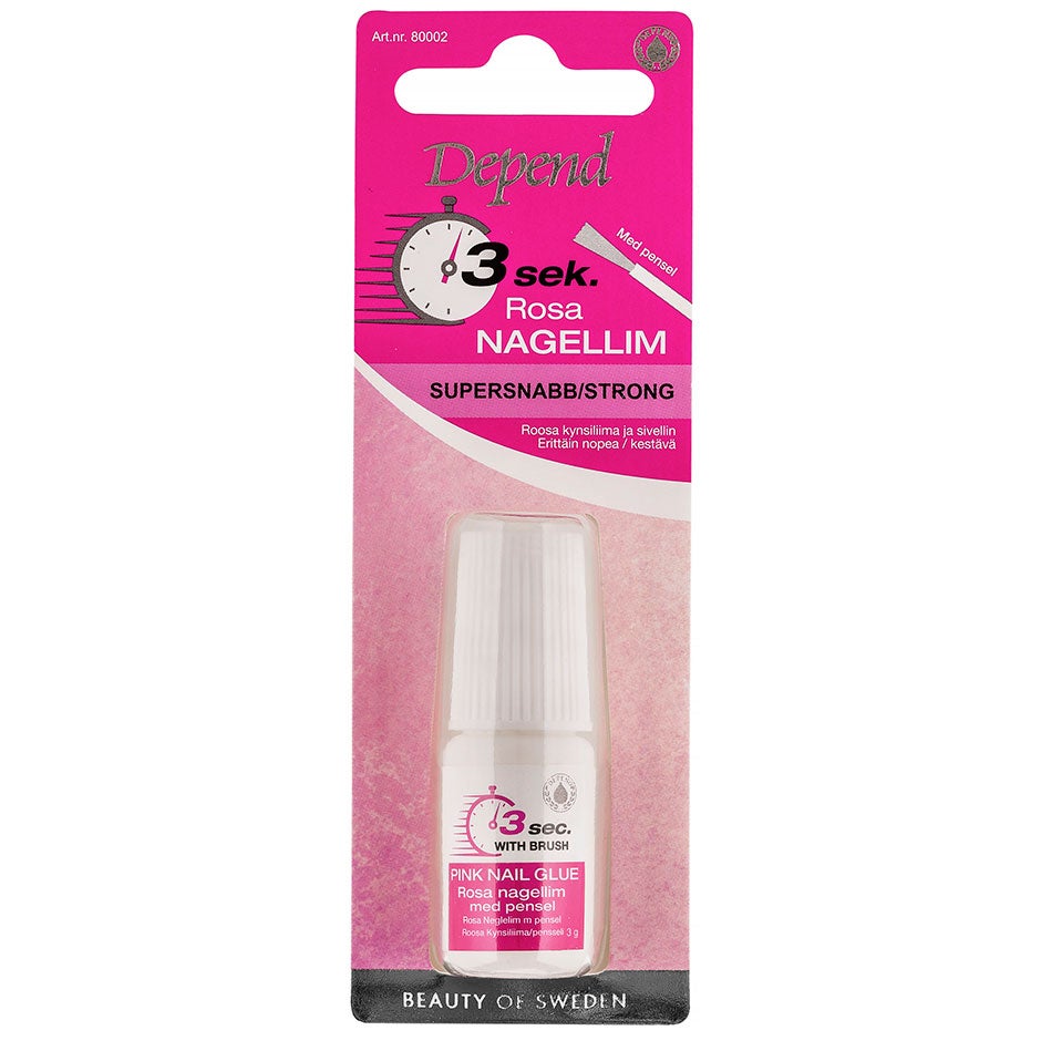 Depend Rosa Nagellim med Pensel 3 Sek