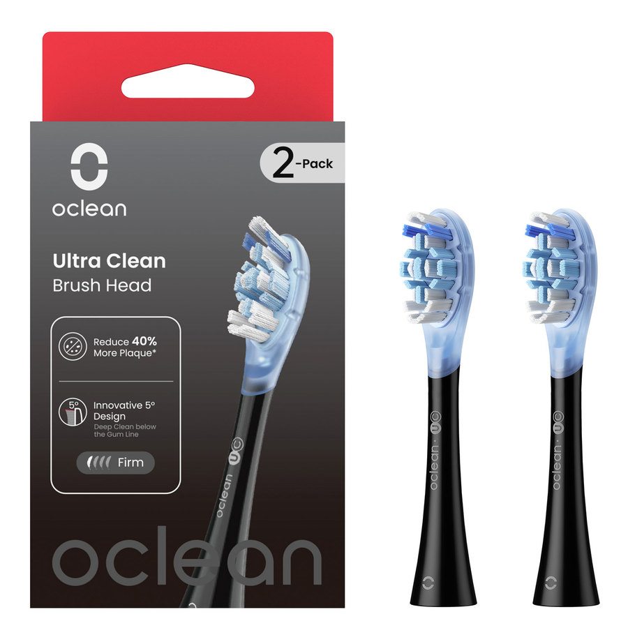 Oclean Ultra Clean Brush Head Black 2 st