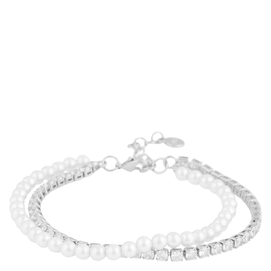 Snö of Sweden Lucy Double Bracelet Silver White Onesize