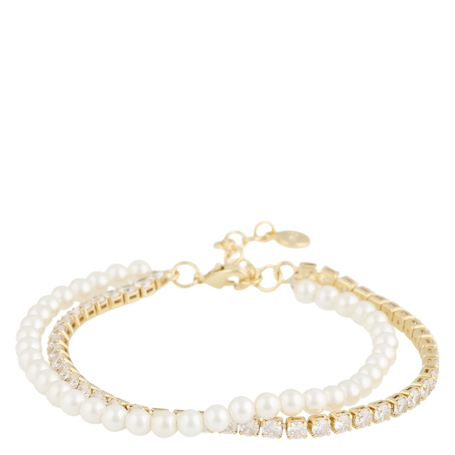 Snö of Sweden Lucy Double Bracelet Gold White Onesize