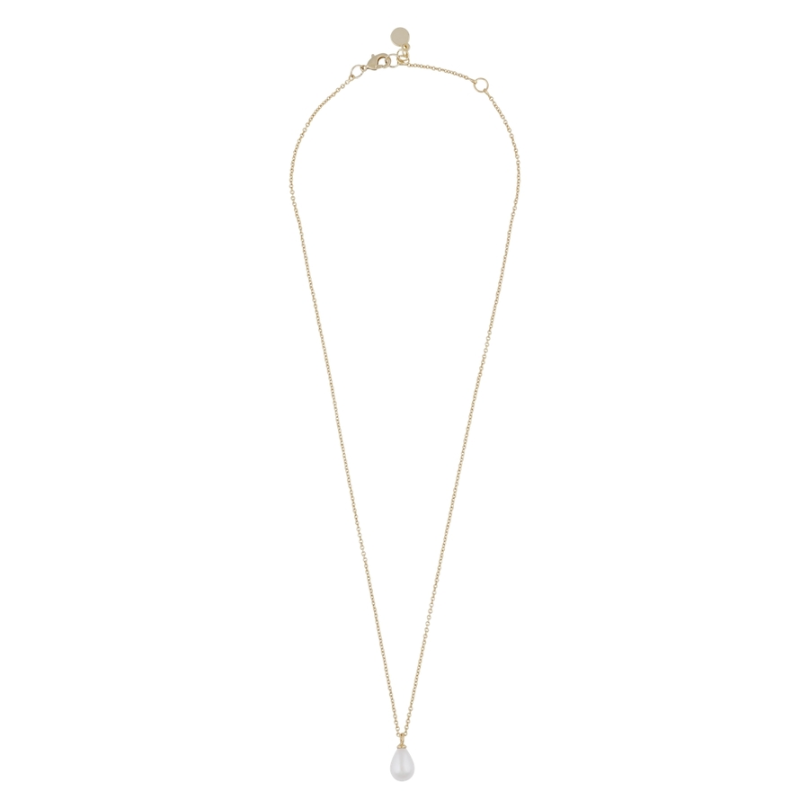 Snö of Sweden Lucy Drop Pendant Necklace Gold White 45 cm