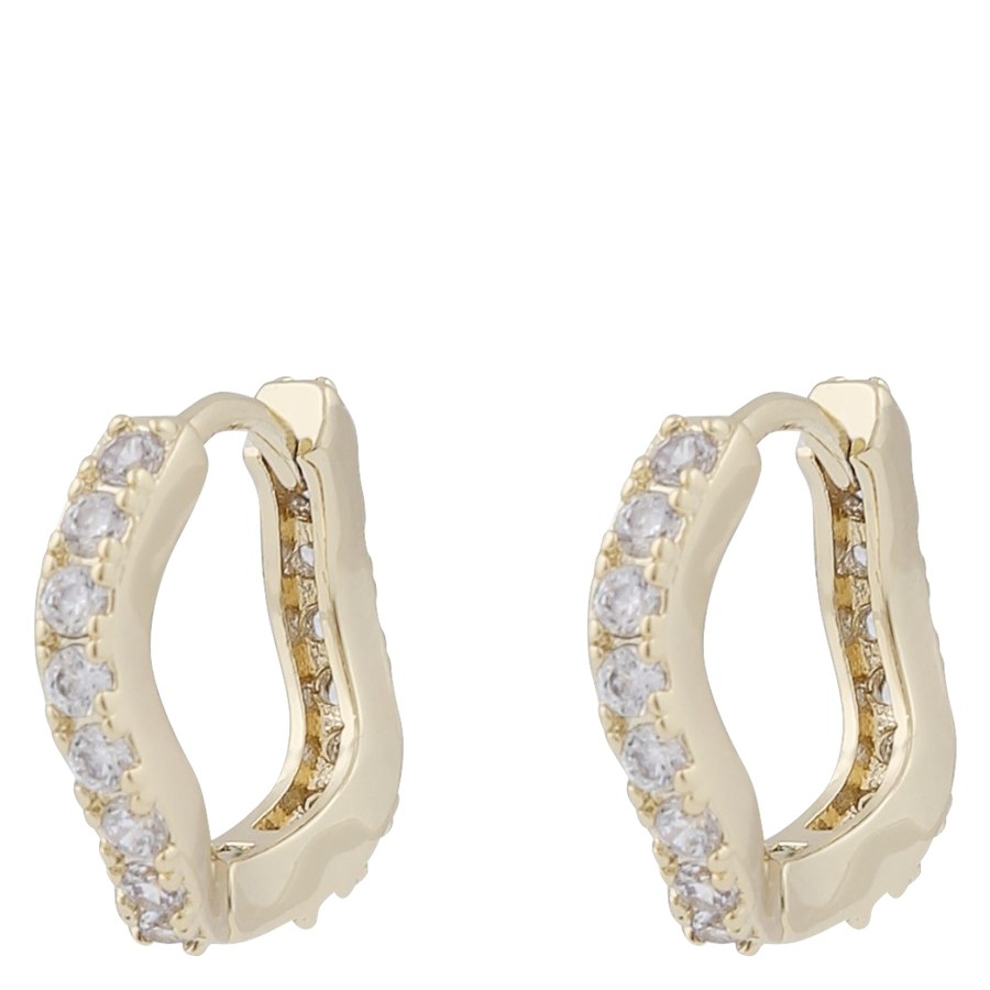 Snö of Sweden Sally Small Ring Earrings Gold Clear Onesize