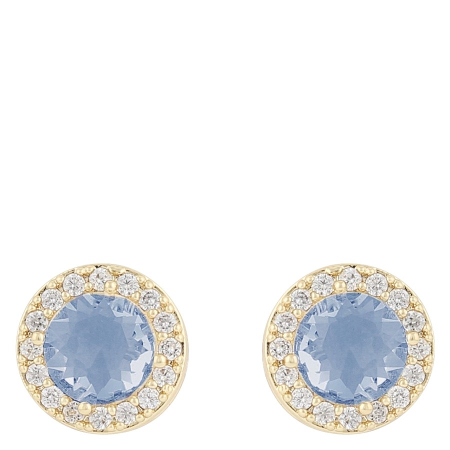 Snö of Sweden Seine Earrings Gold Light Blue Onesize