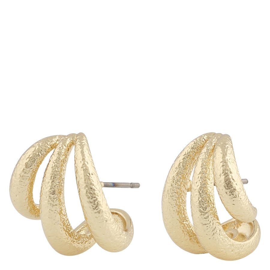 Snö of Sweden Gisele Wide Oval Earrings Plain Gold Onesize