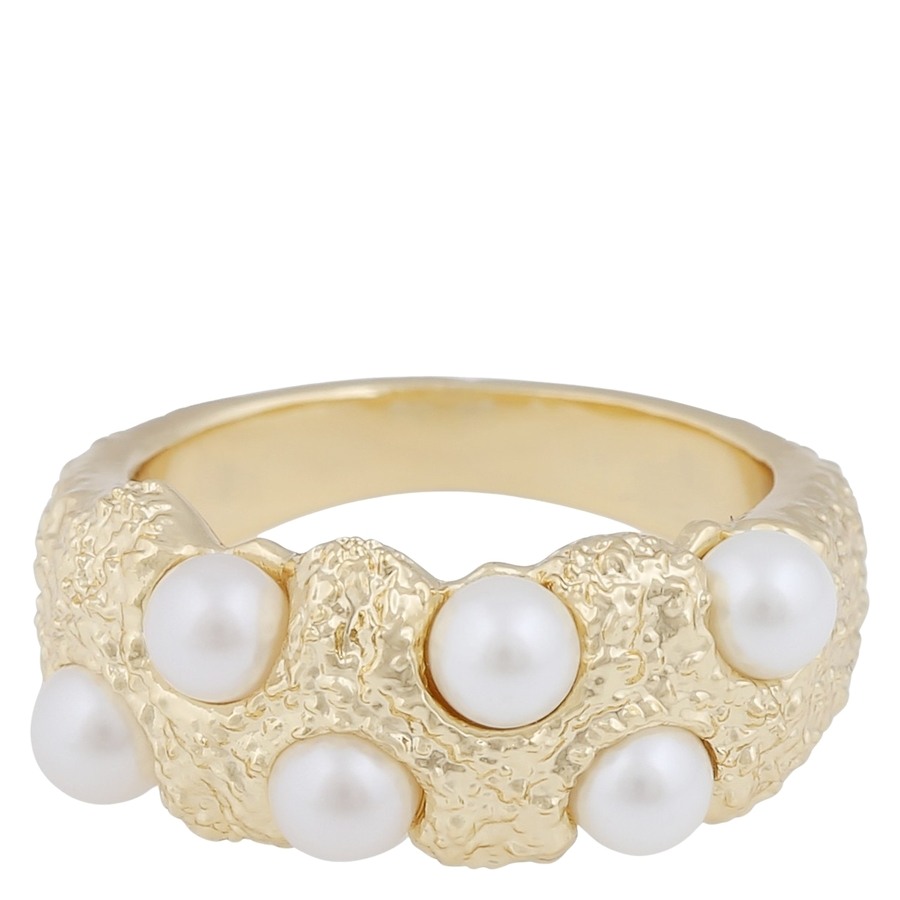 SNÖ Of Sweden Gisele Big Ring Gold White S