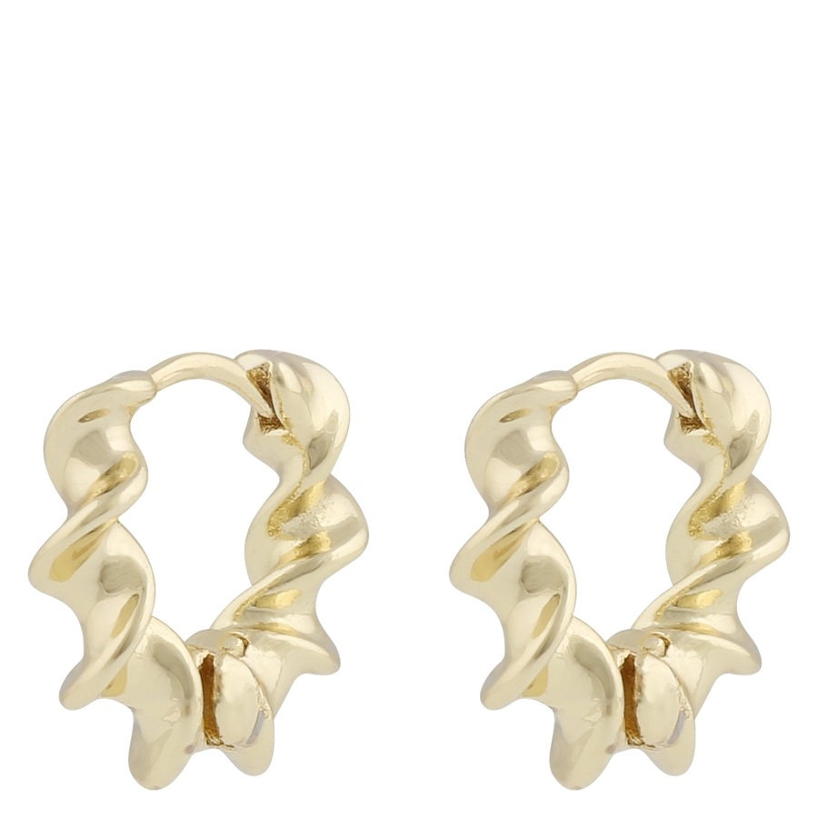 Snö of Sweden Jen Ring Earrings Plain Gold Onesize