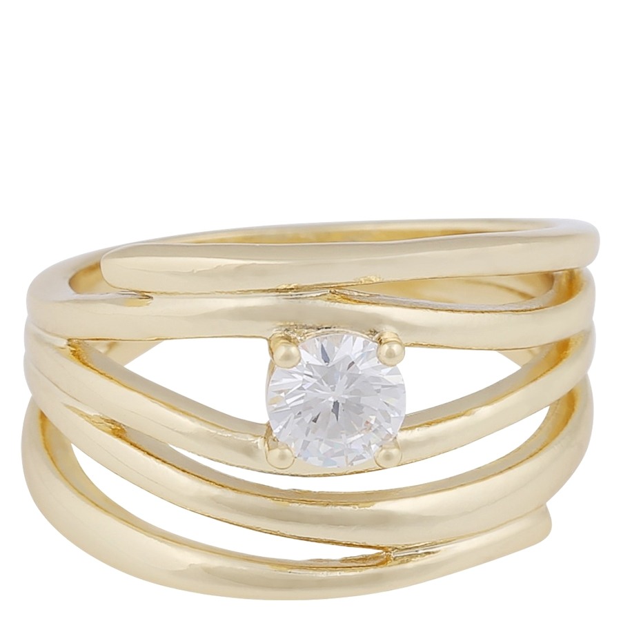 SNÖ Of Sweden Jen Stone Irregular Ring Gold Clear M