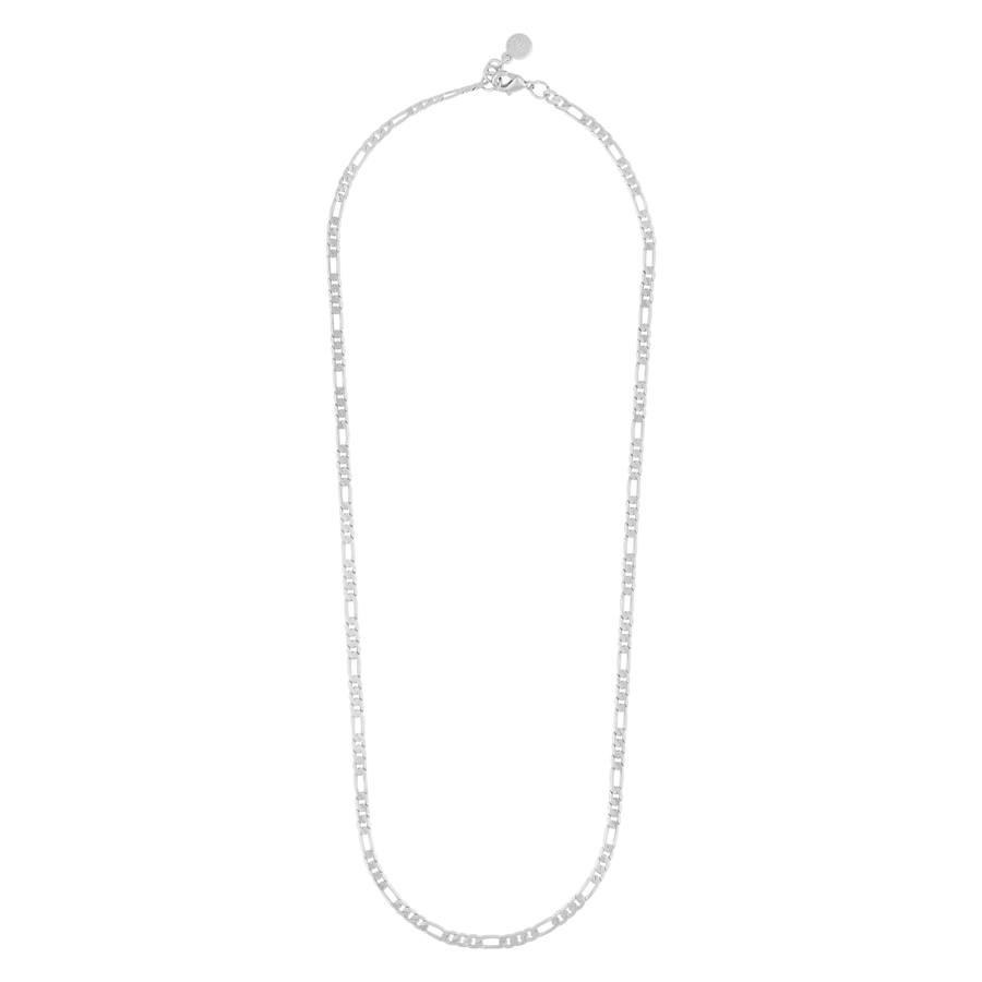 Snö of Sweden Row Small Chain Necklace Plain Silver 45 cm