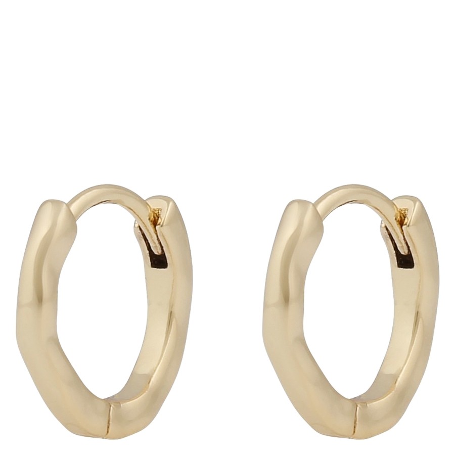 Snö of Sweden Jen Small Ring Earrings Plain Gold Onesize