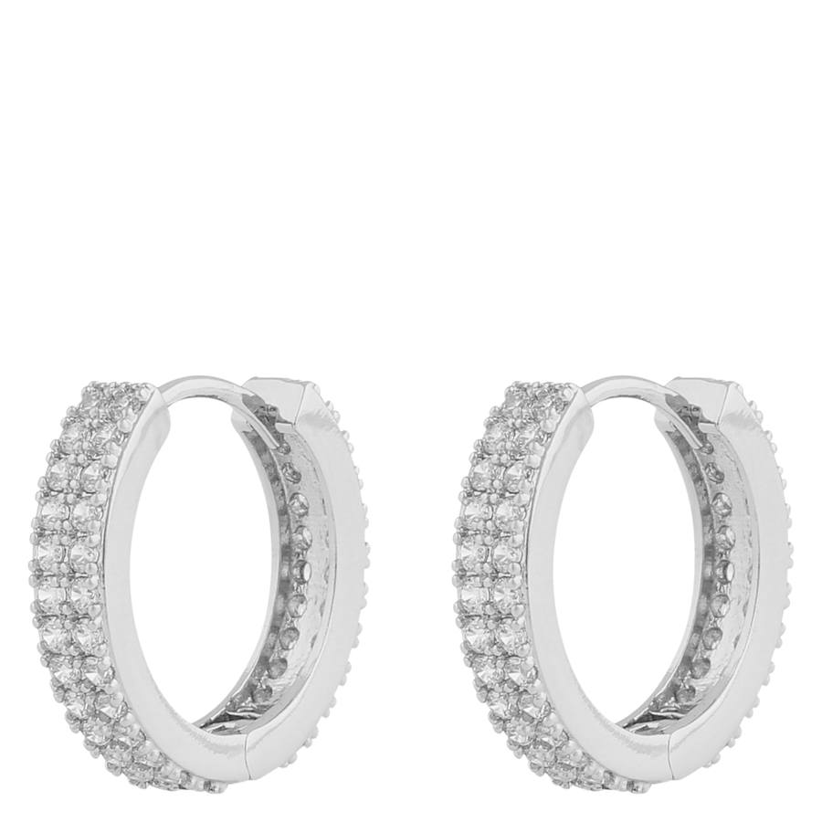 Snö of Sweden Seine Ring Earrings Silver Clear Onesize