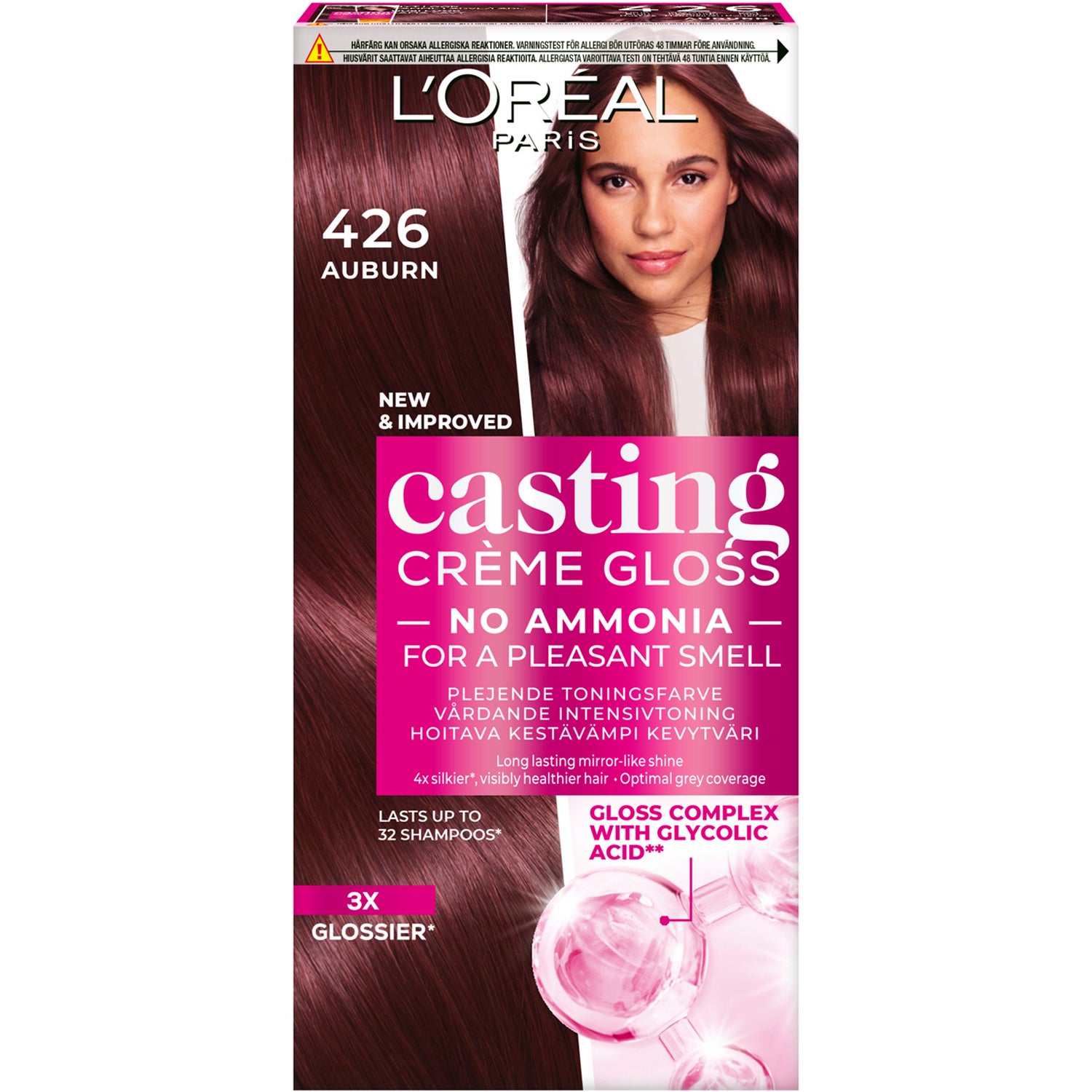 L'Oréal Paris Casting Crème Gloss Semi-Permanent Coloration For All Hair Types 426 Auburn - 1 pcs