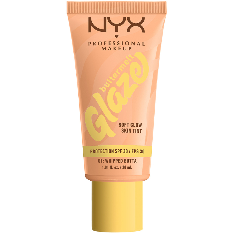 NYX Professional Makeup Buttermelt Glaze Skin Tint SPF30 Foundation 01 Whipped Butta (30 ml)