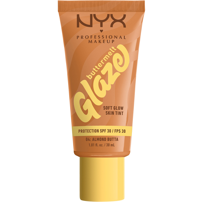 NYX Professional Makeup Buttermelt Glaze Skin Tint SPF30 Foundation 04 Almond Butta (30 ml)