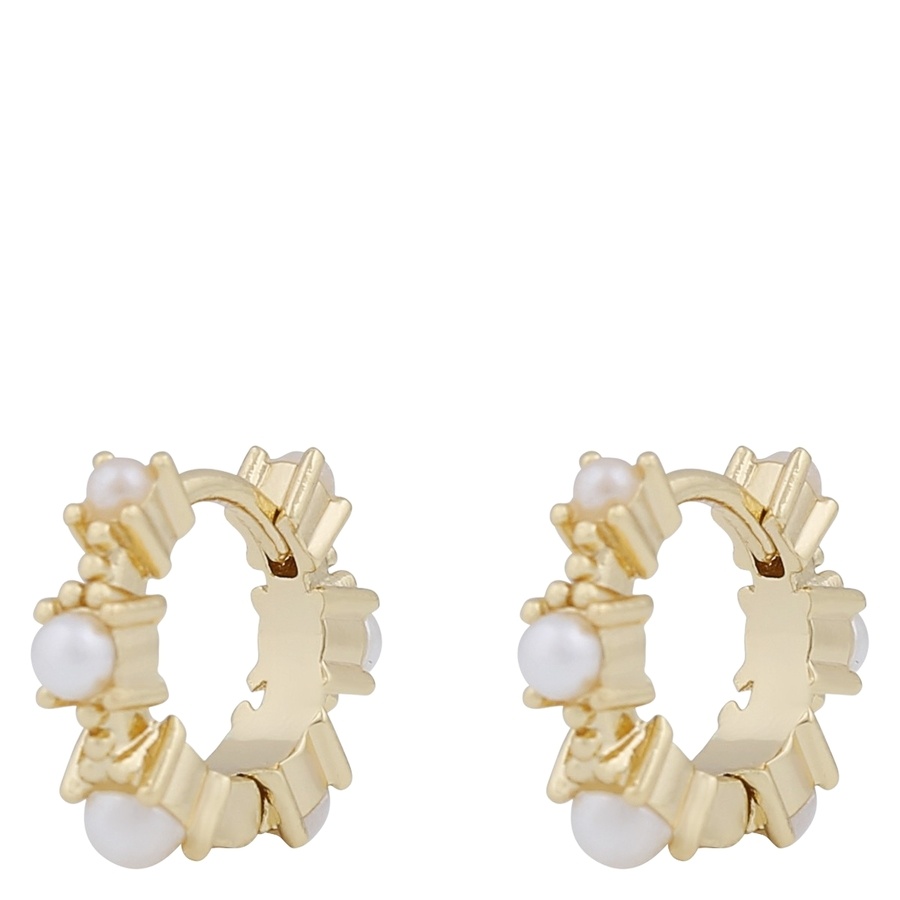 Snö of Sweden Lucy Small Ring Ear Gold/White