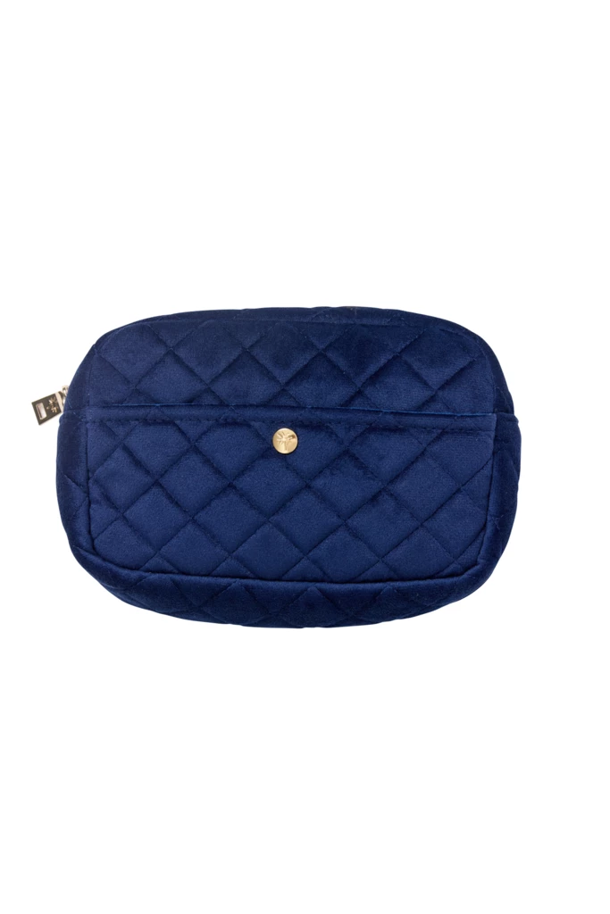 Beauty Bag Medium Midnight Blue Velvet