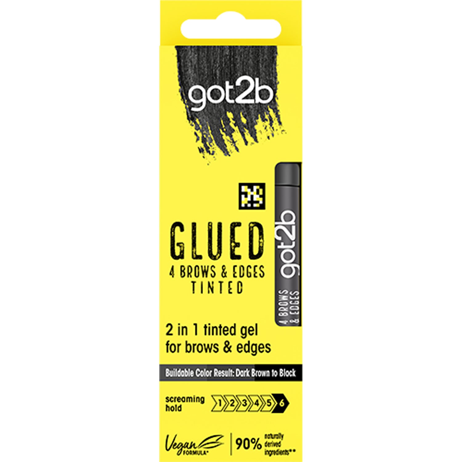 Schwarzkopf Glued 4 Brows & Edges Tinted Black - 16 ml