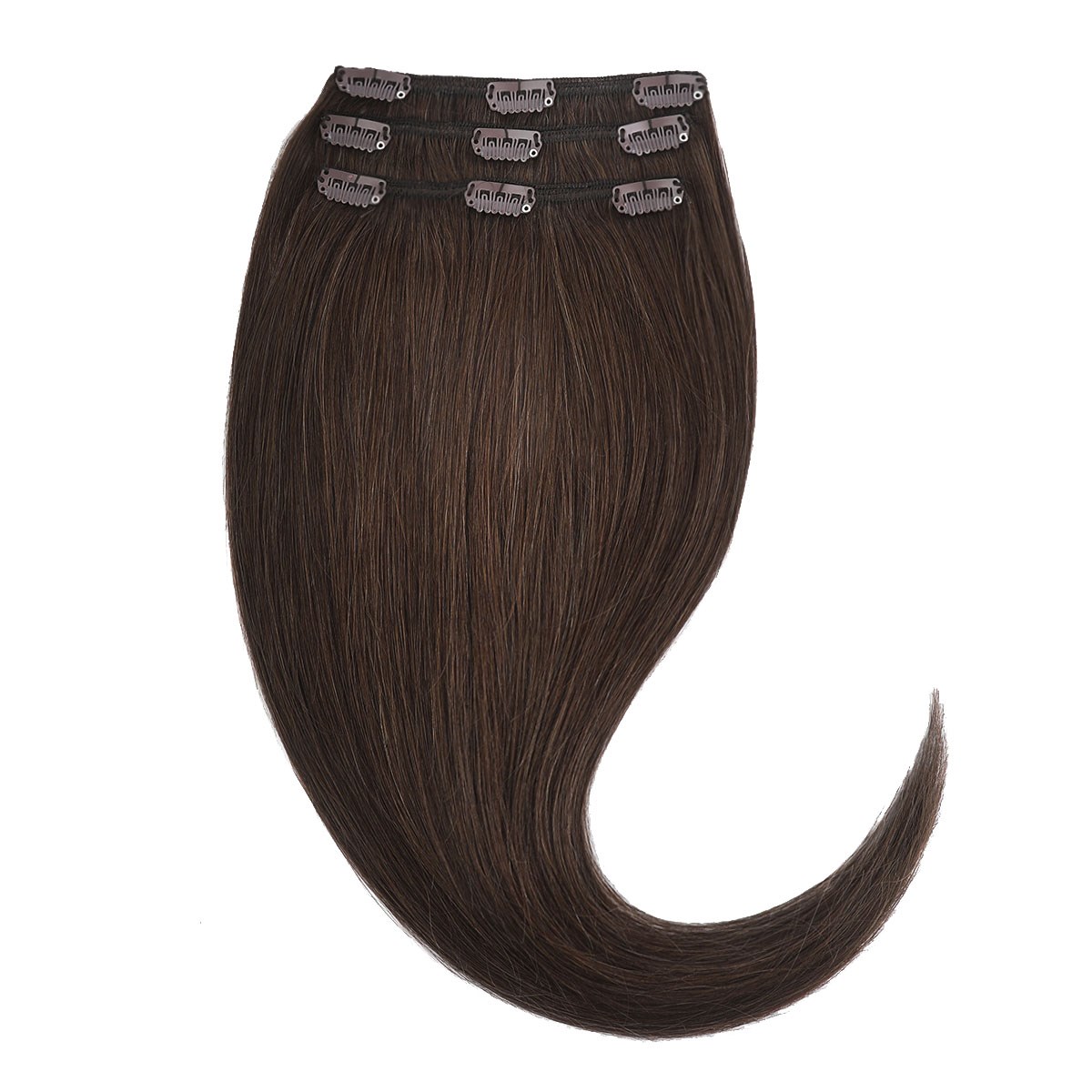 Rapunzel of Sweden Clip-on set 3 pieces 50 cm 2.0 Dark Brown