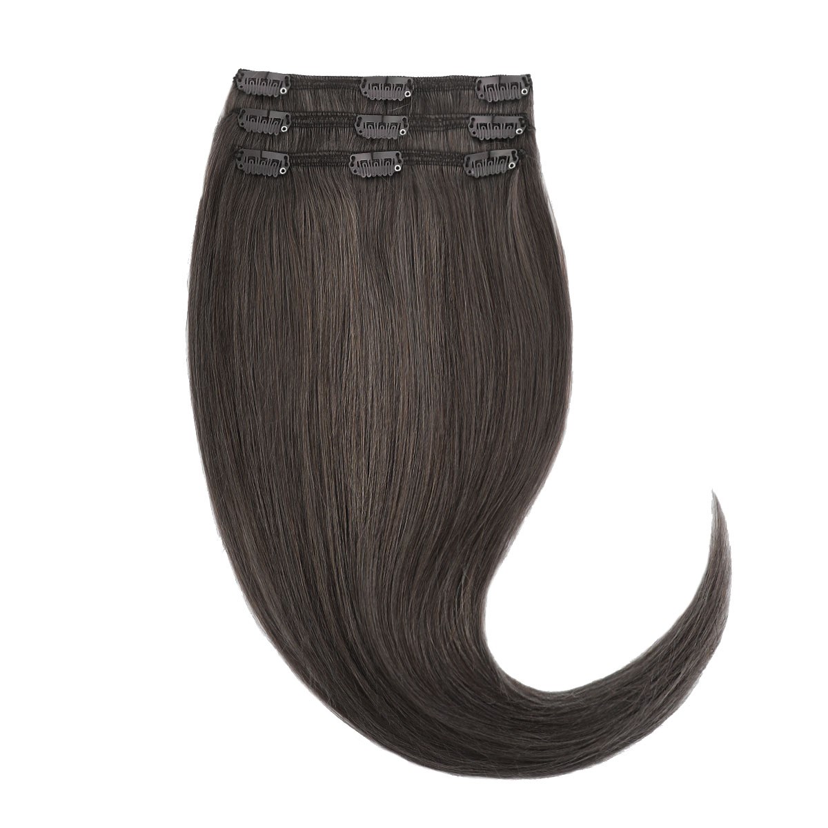 Rapunzel of Sweden Clip-on set 3 pieces 50 cm 2.6 Dark Ash Brown