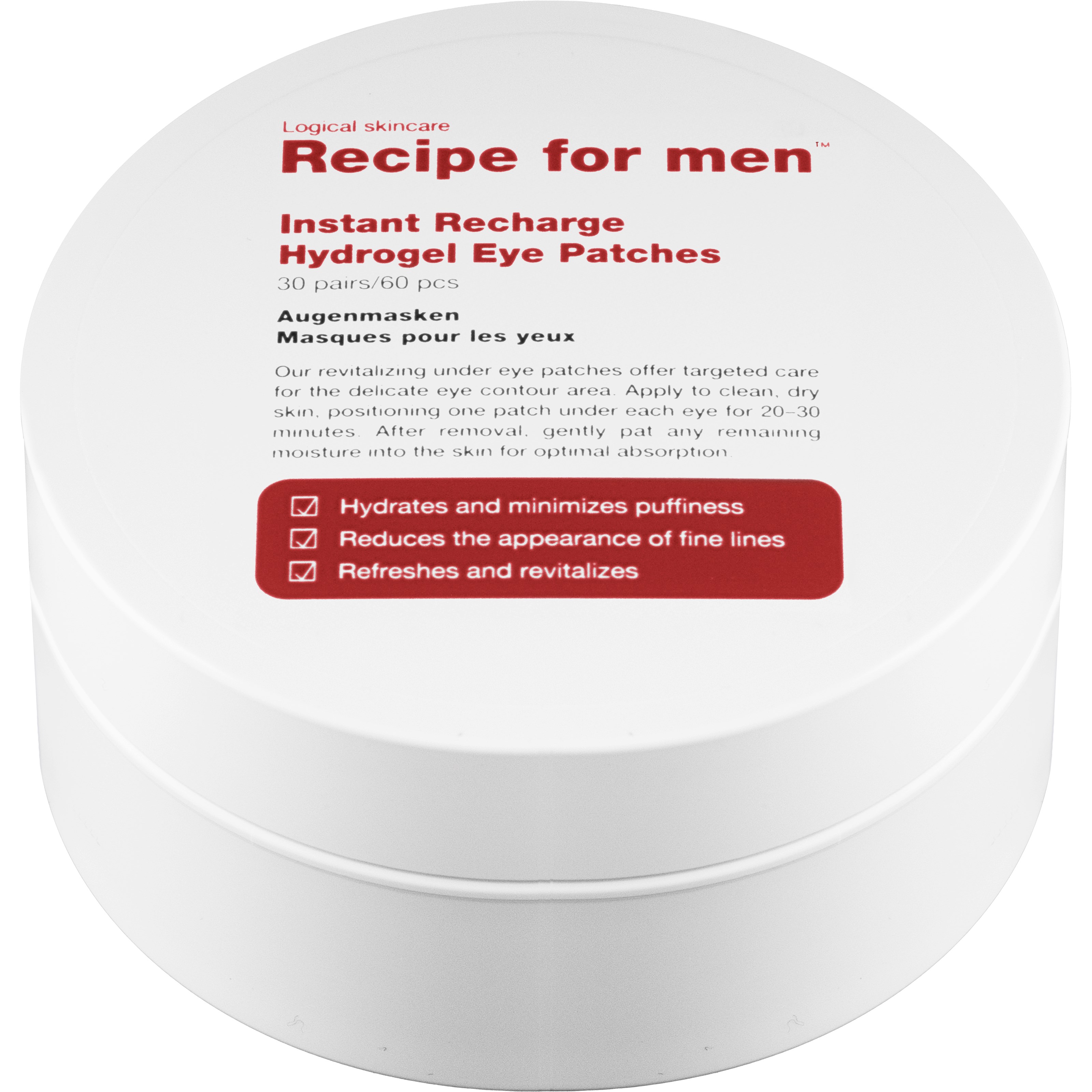 Recipe for men Instant Recharge Eye Patches