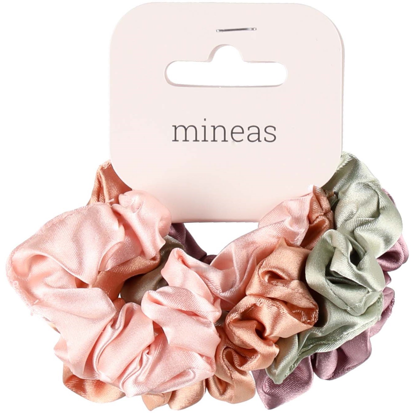 Mineas Scrunchie Satin Small 4 Pcs Multicolored