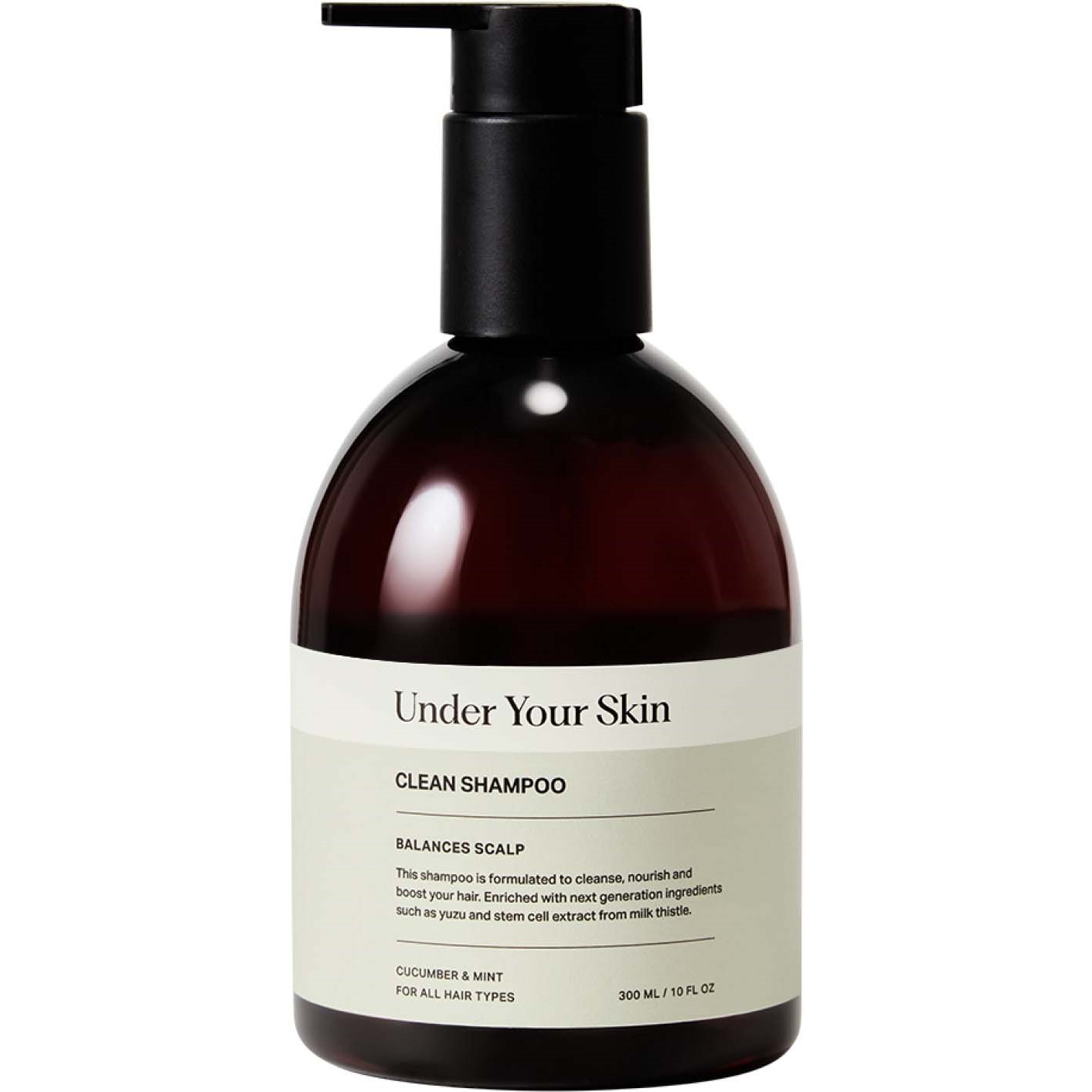 Under Your Skin Detox Clean Shampoo Balancing and Clarifying Cucu