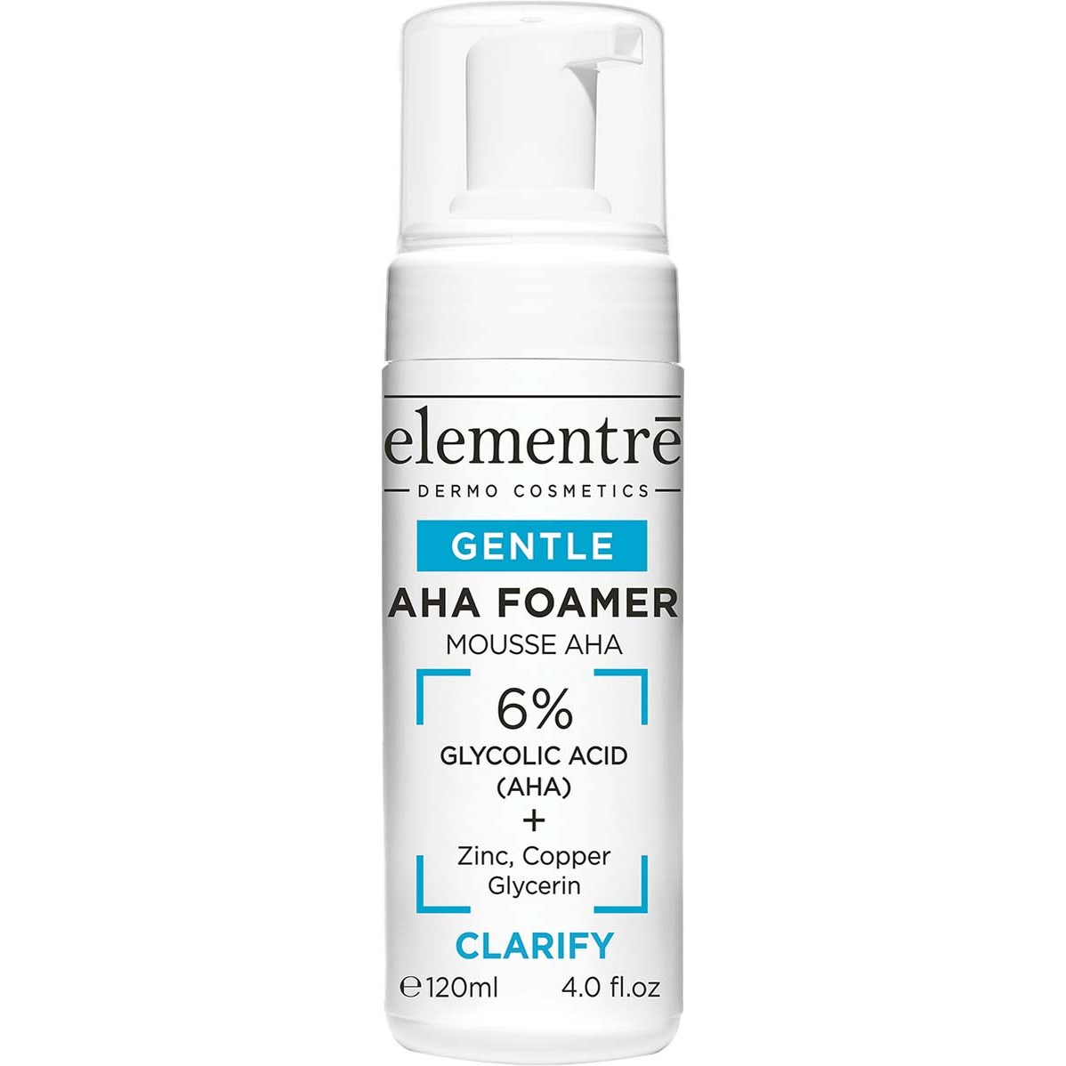 elementrē Aha Foamer Gentle Cleanser 6% Alpha Hydroxy Acid 120 ml