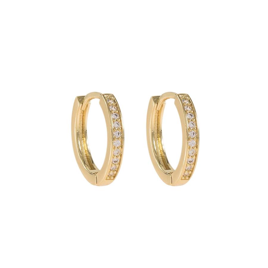 SNÖ of Sweden Elaine Small Ring Earring Gold/Clear 14mm