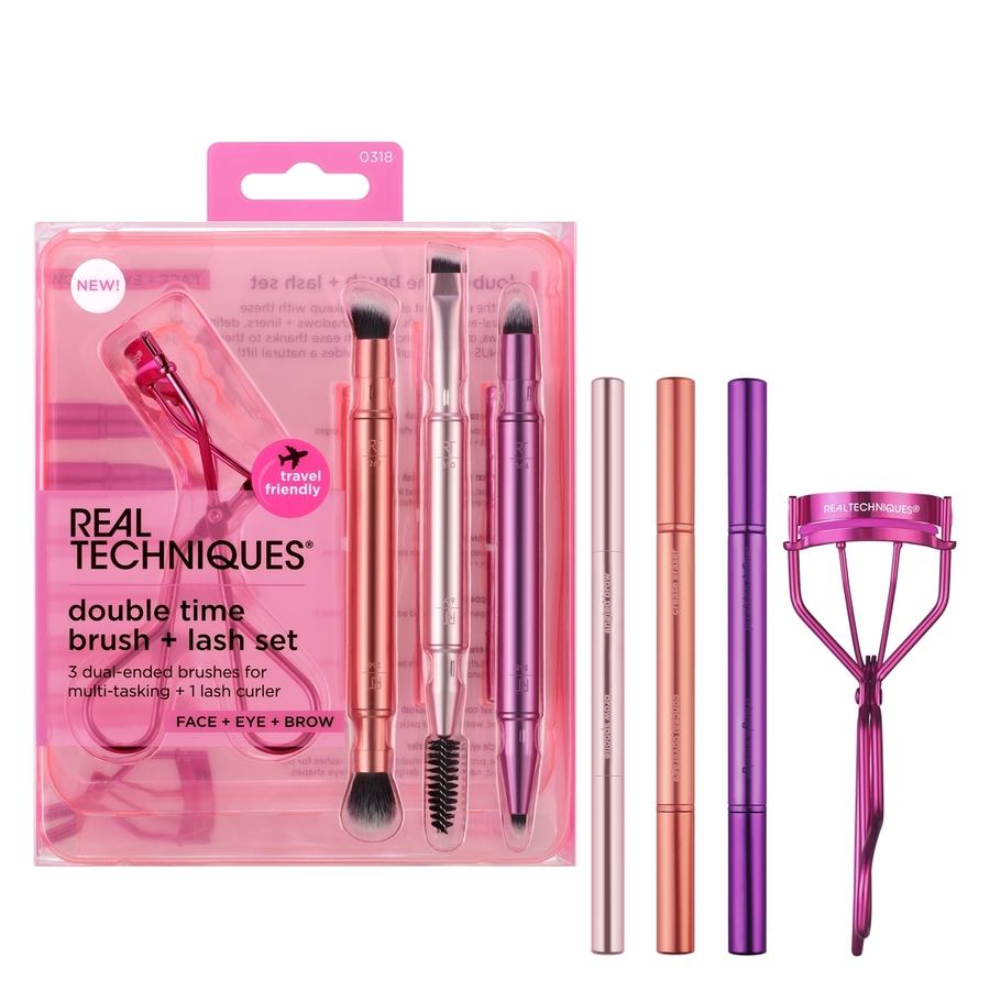 Real Techniques Double Time Brush + Lash Set 4pcs