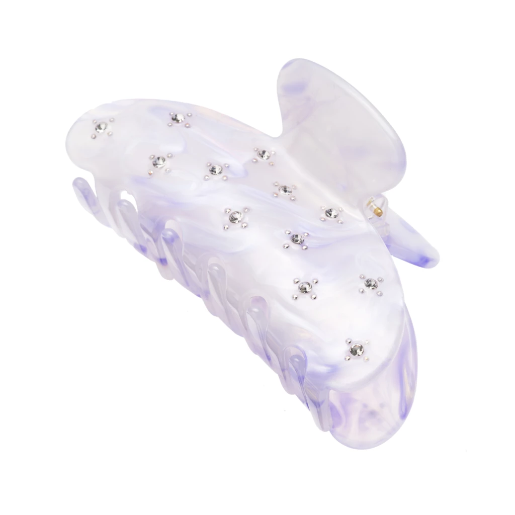Claw Clip Lilac Stones