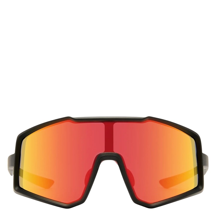 Le Specs Vulture Matte Black With Red Mirror Lens