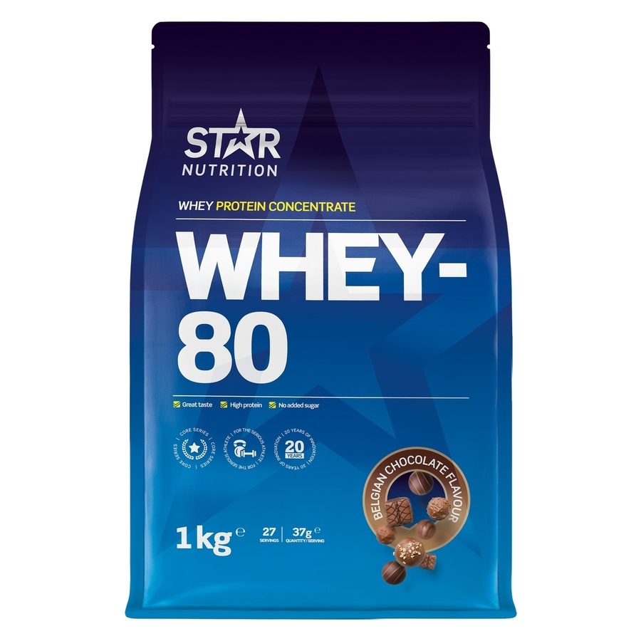 Star Nutrition Whey-80 Belgian Chocolate 1000g