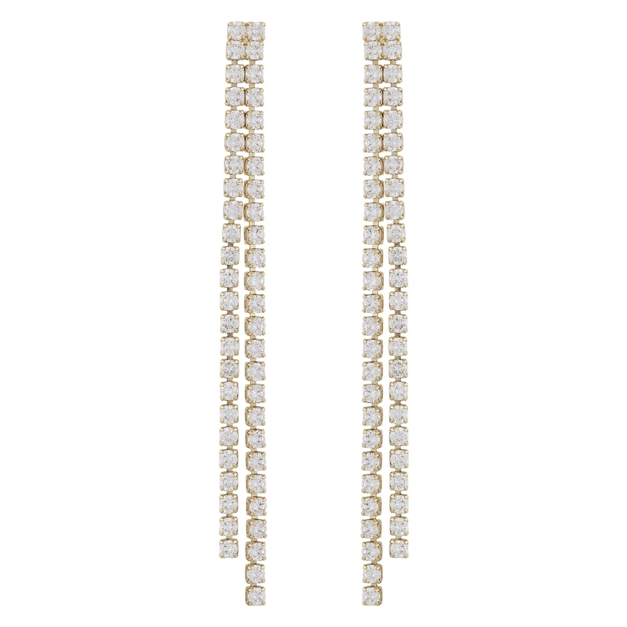 Snö Of Sweden Siri Stone Tassle Earring Gold Onesize