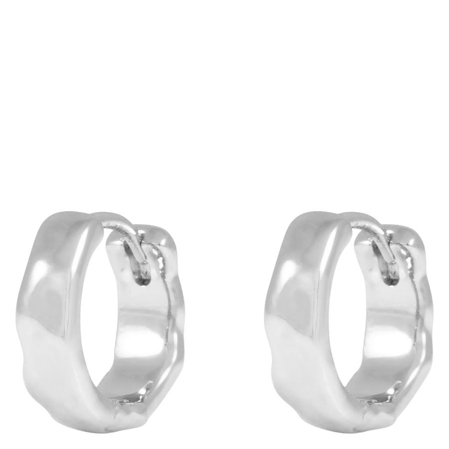 Snö Of Sweden Domino Hoop Earring Silver 15mm