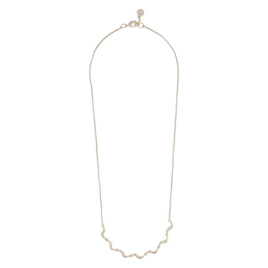 Snö Of Sweden Line Necklace Gold/Clear 42cm