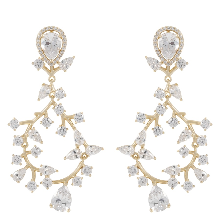 Snö Of Sweden Friday Branch Pendant Earring Gold Onesize