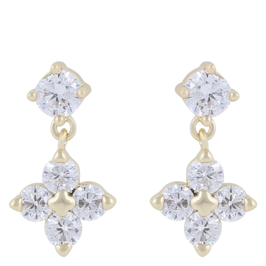 Snö Of Sweden Envy Small Pendant Earring Gold/Clear Onesize