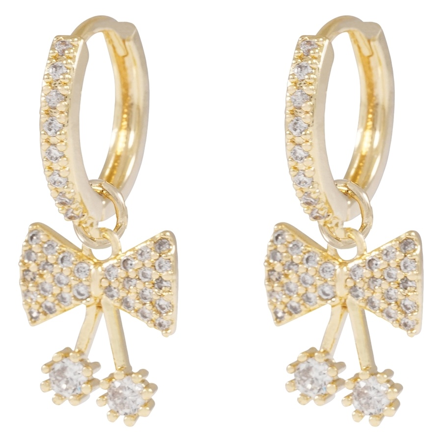 Snö Of Sweden Cicce Cherry Pendant Earring Gold Onesize