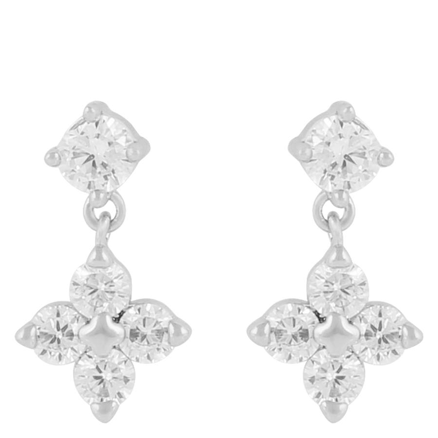 Snö Of Sweden Envy Small Pendant Earring Silver/Clear Onesize