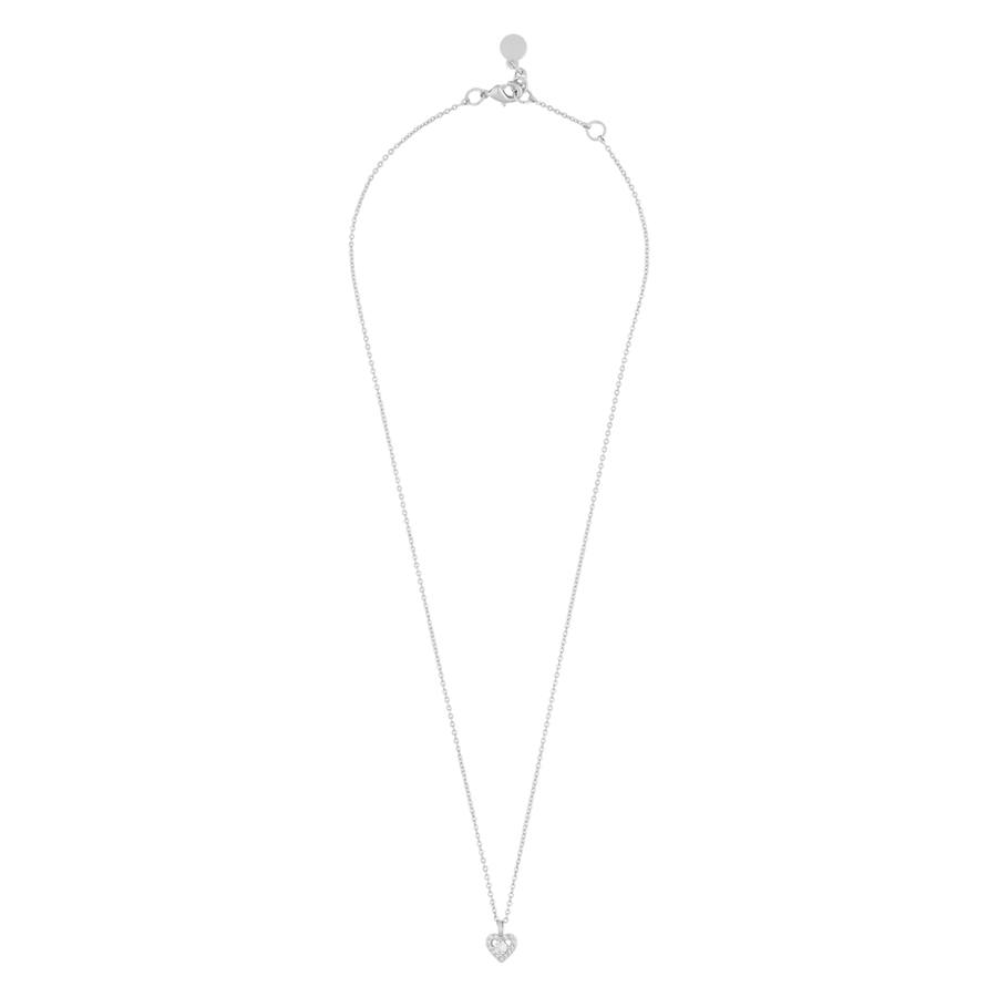 Snö Of Sweden Nisi Heart Pendant Necklace Silver 42cm