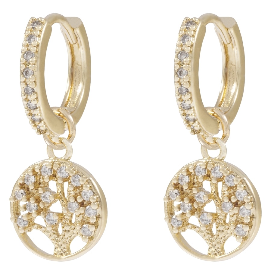 Snö Of Sweden Cicce Coin Pendant Earring Gold Onesize