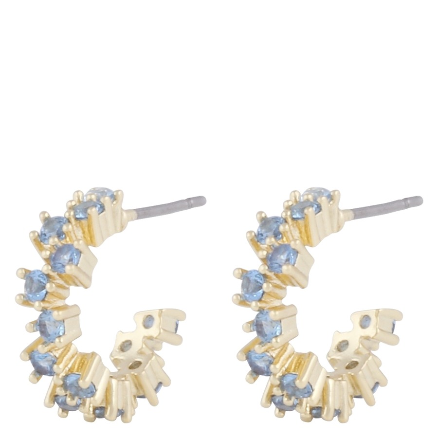 Snö Of Sweden Envy Small Oval Earring Gold/Light Blue Onesize