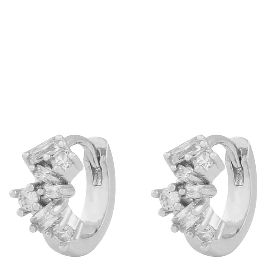 Snö Of Sweden Envy Small Irregular Earring Silver/Clear Onesize