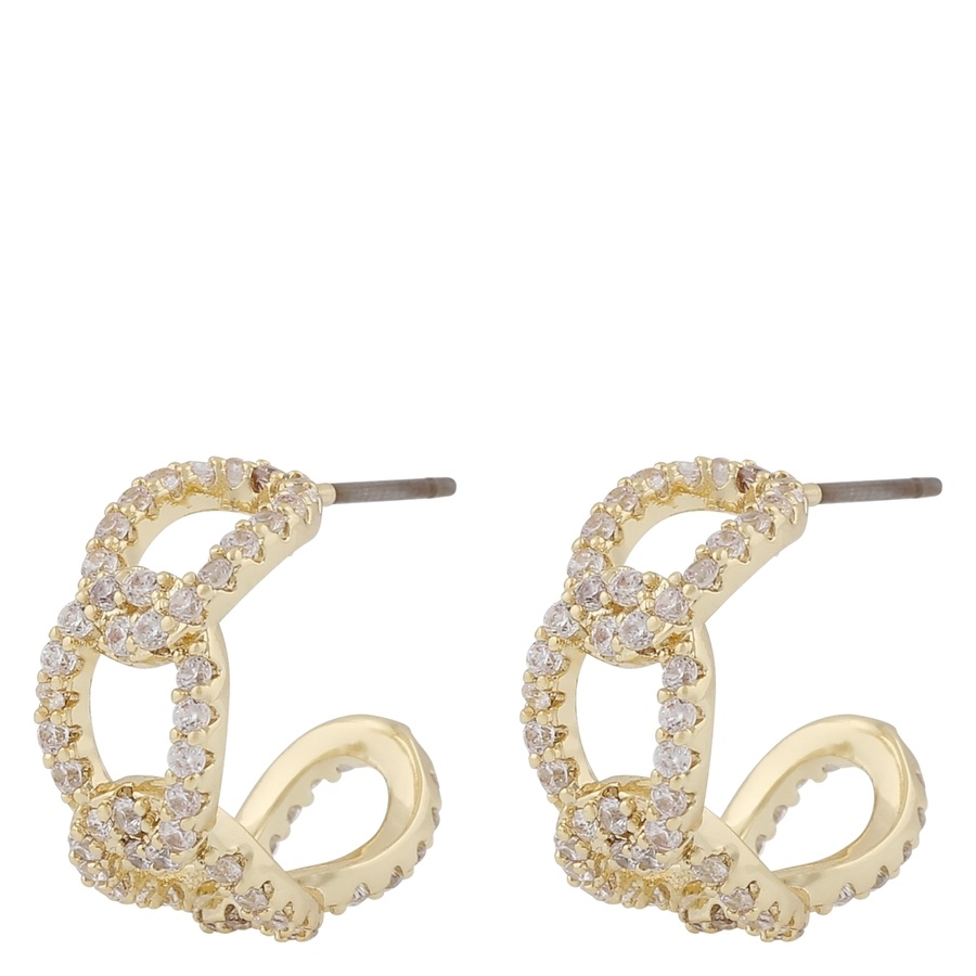 Snö Of Sweden Honey Stone Oval Earring Gold/Clear Onesize