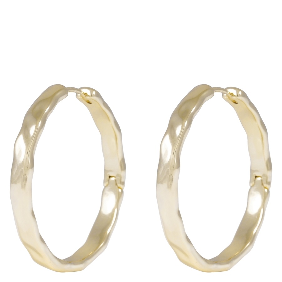 Snö Of Sweden Domino Hoop Earring Gold 30mm