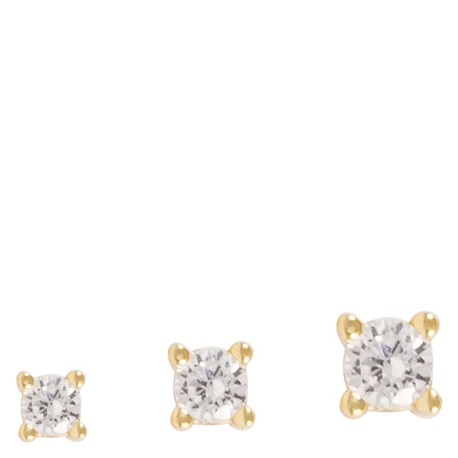 Snö Of Sweden Siri Mini Earring Set Gold/Clear