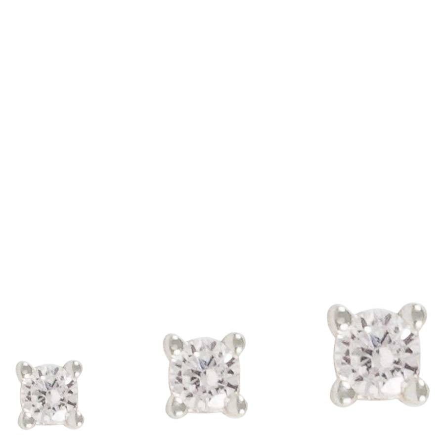 Snö Of Sweden Siri Mini Earring Set Silver/Clear
