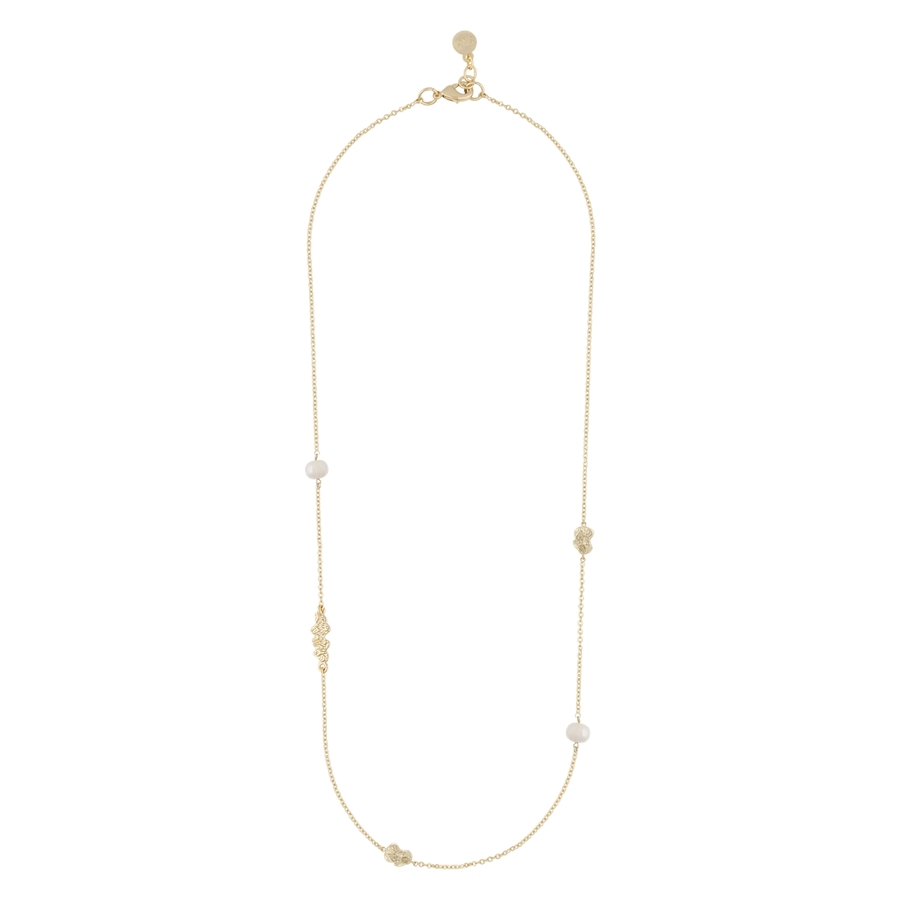 Snö Of Sweden Brittany Necklace Gold/White 42cm