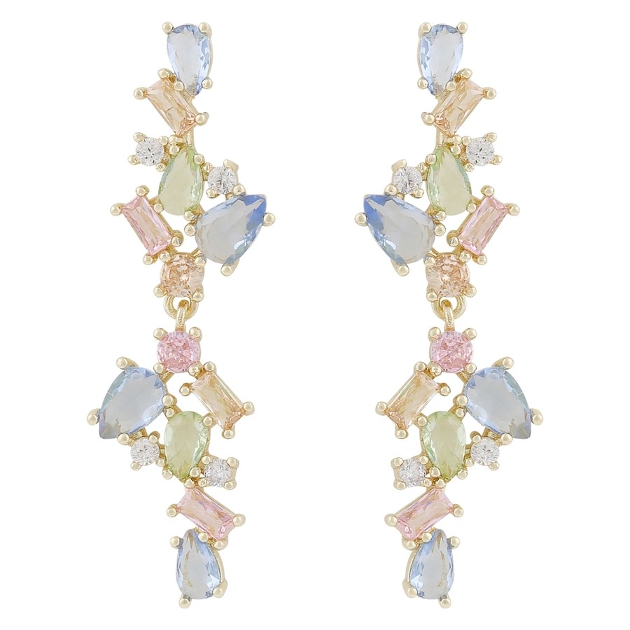 Snö Of Sweden Envy Big Pendant Earring Gold/Light Mix Onesize