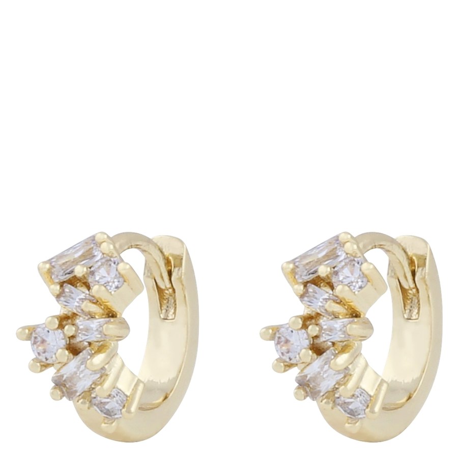 Snö Of Sweden Envy Small Irregular Earring Gold/Clear Onesize